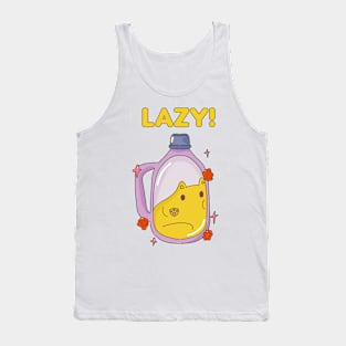 lazycat in bottle Tank Top